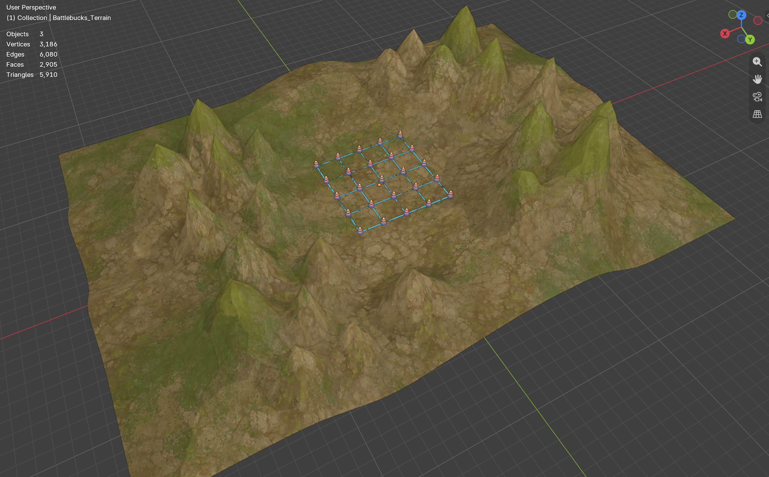 BattleBucks environment final textured view
