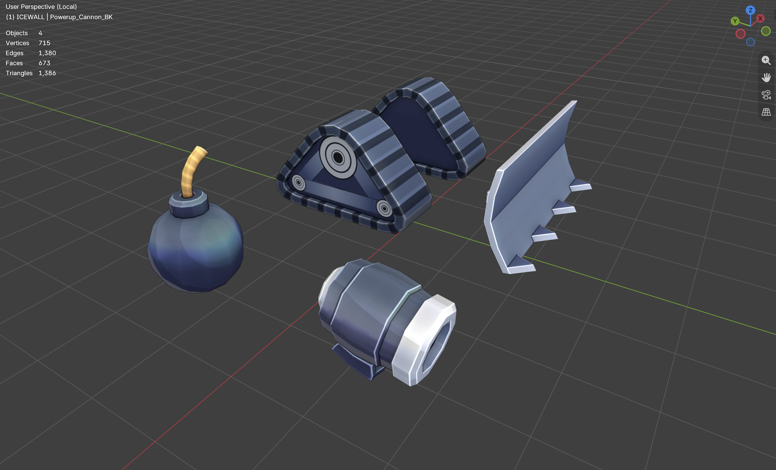 Final SnowDown powerups and obstacles